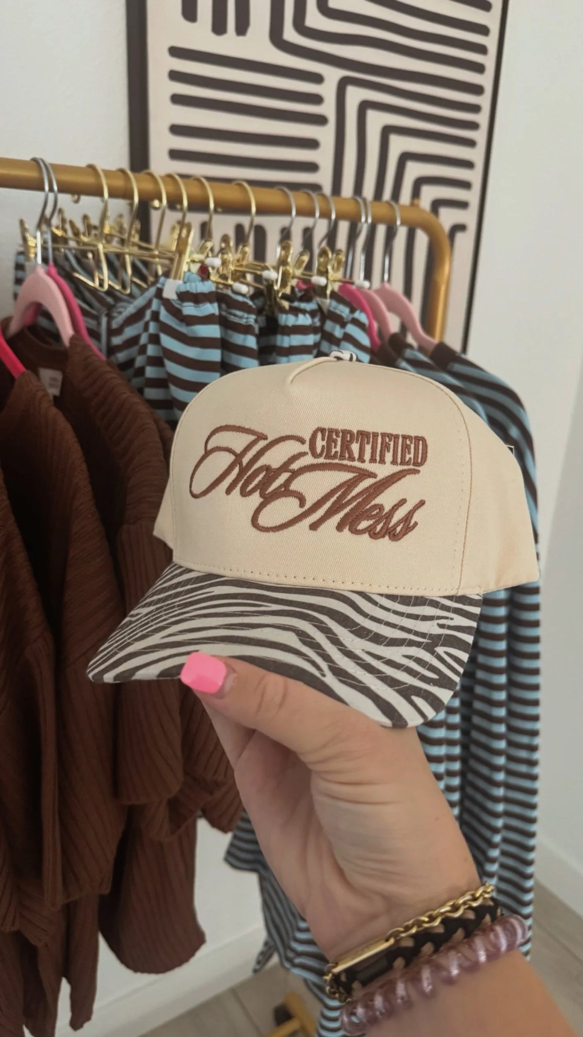 Hot Mess Zebra Trucker