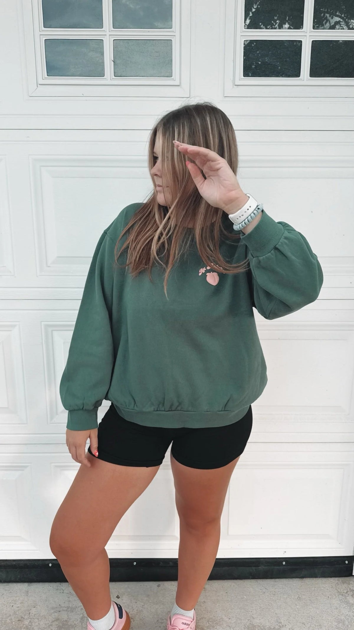Peachy Green Crewneck