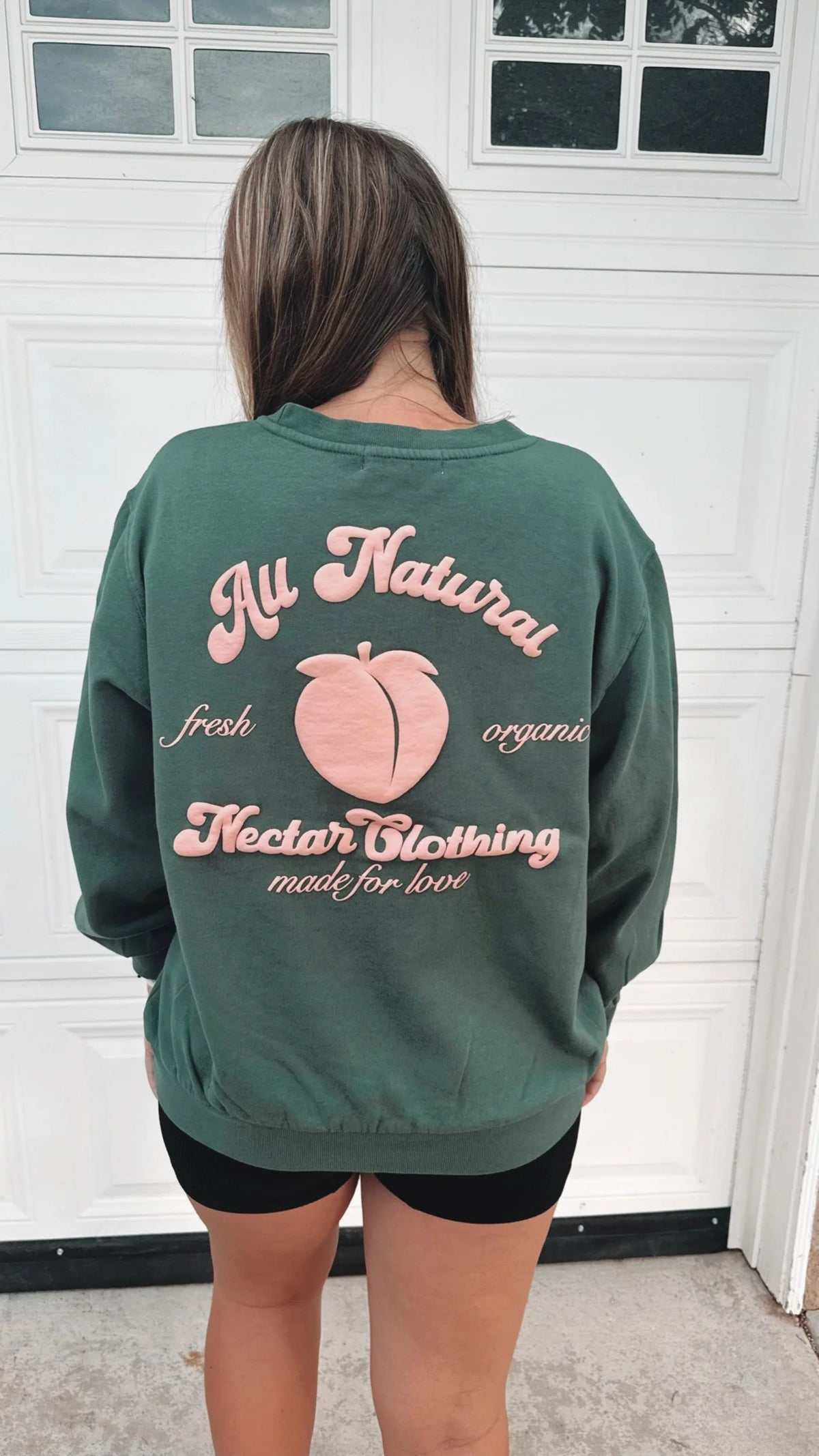 Peachy Green Crewneck