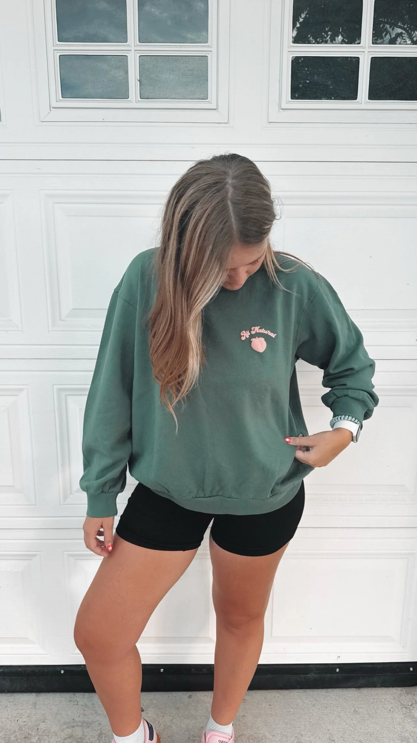 Peachy Green Crewneck