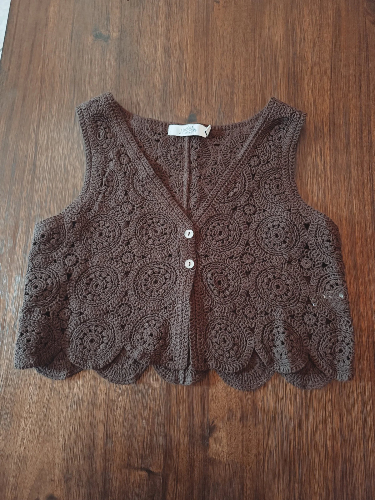 Chestnut Crotchet Vest