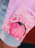 Pink Zebra Car Coasters