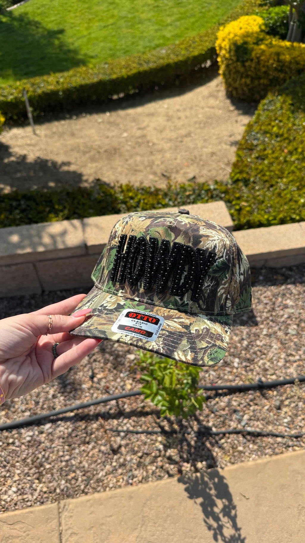 Black and Camo Howdy Hat