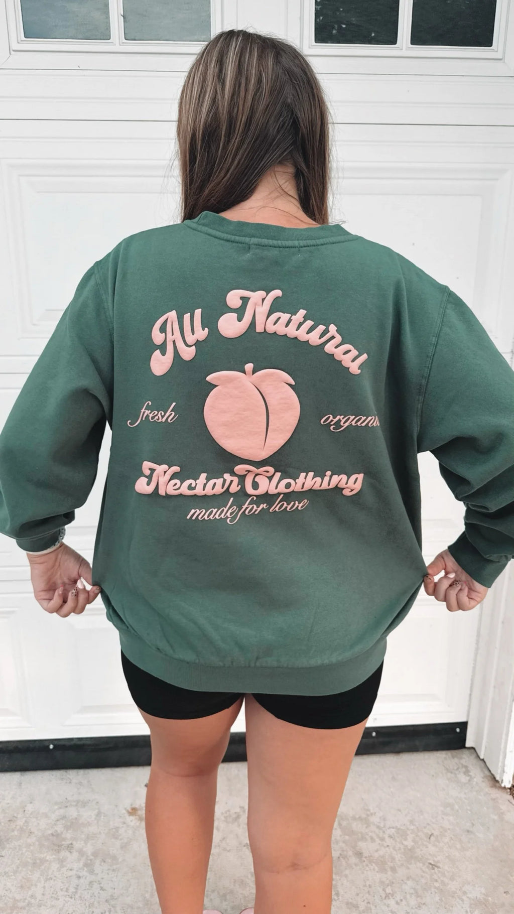 Peachy Green Crewneck
