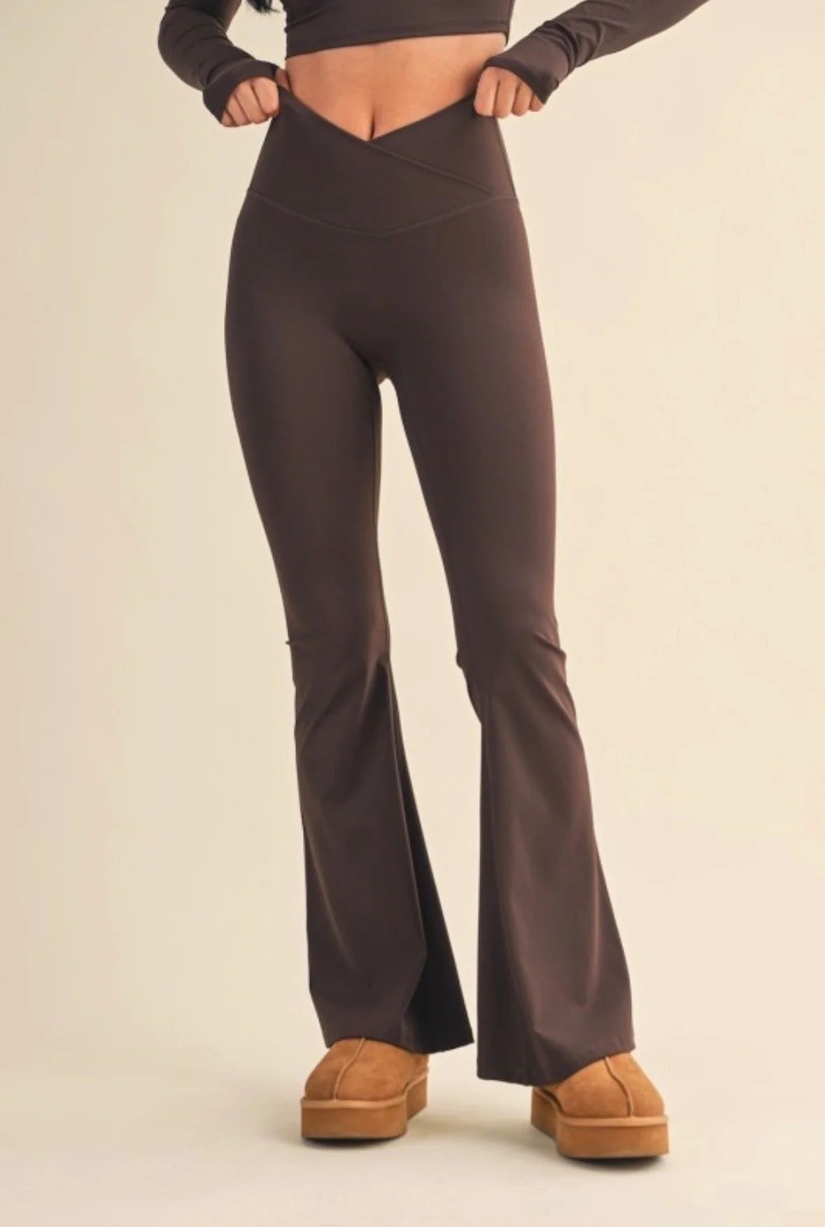 Brown Flare Leggings