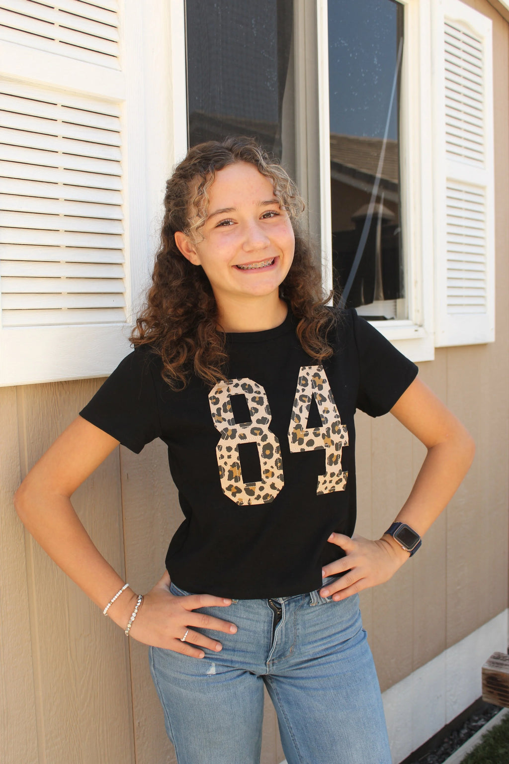 84 Leopard Baby Tee