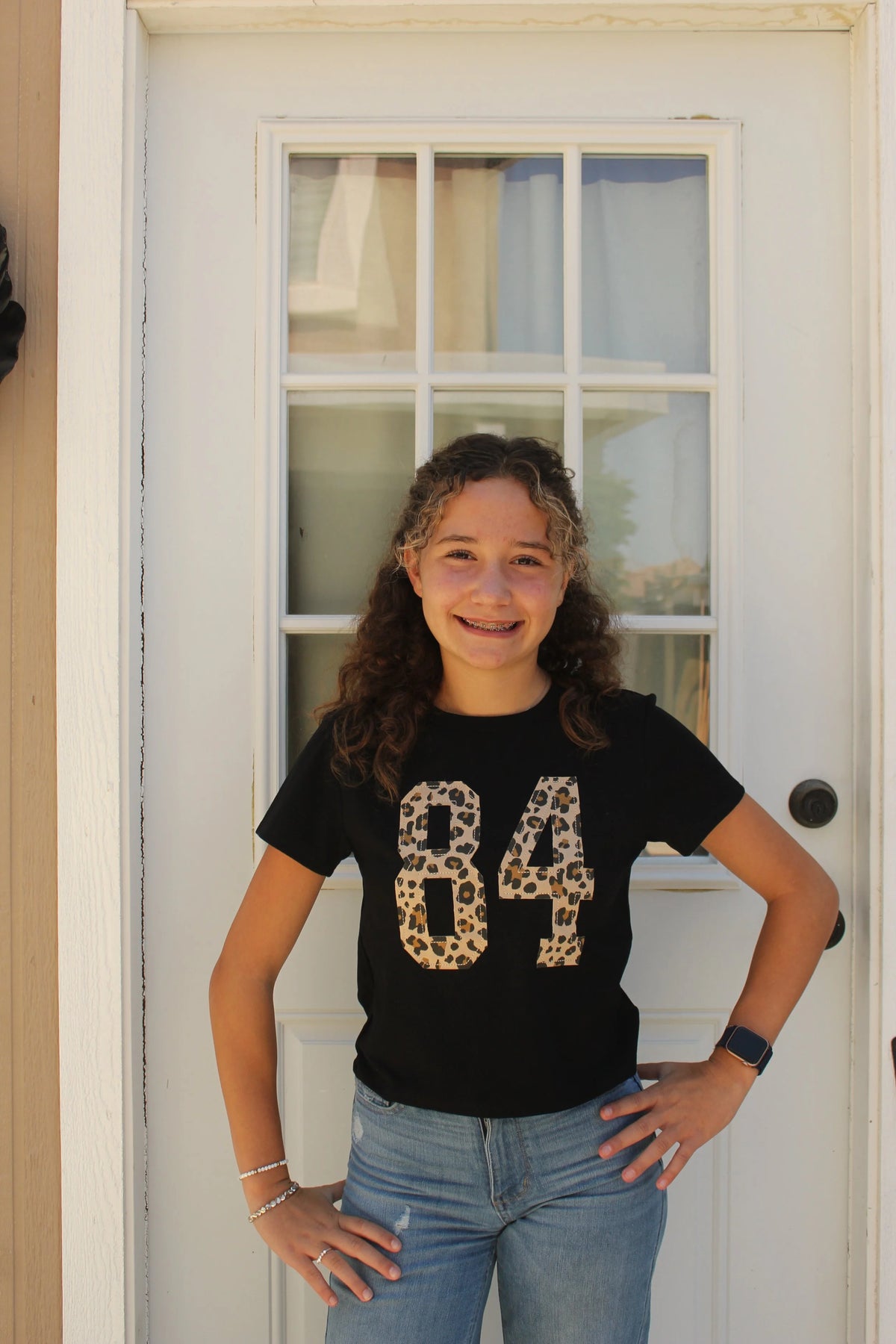 84 Leopard Baby Tee
