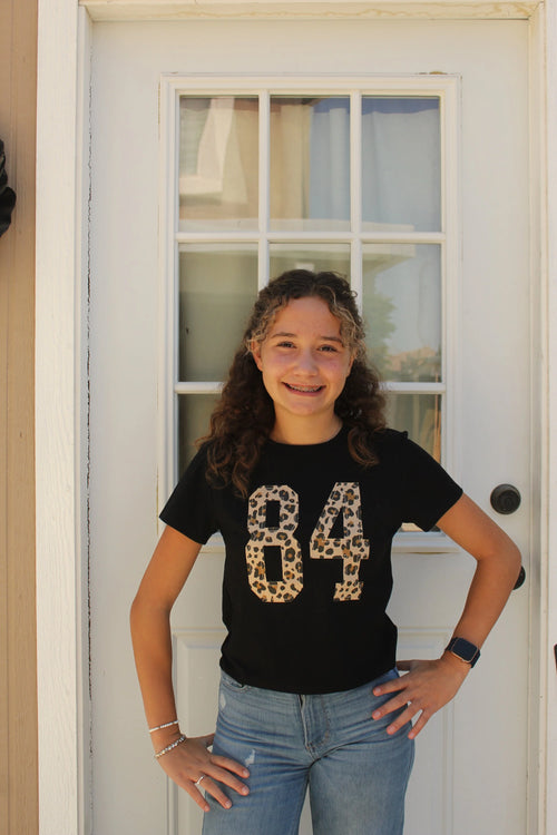 84 Leopard Baby Tee