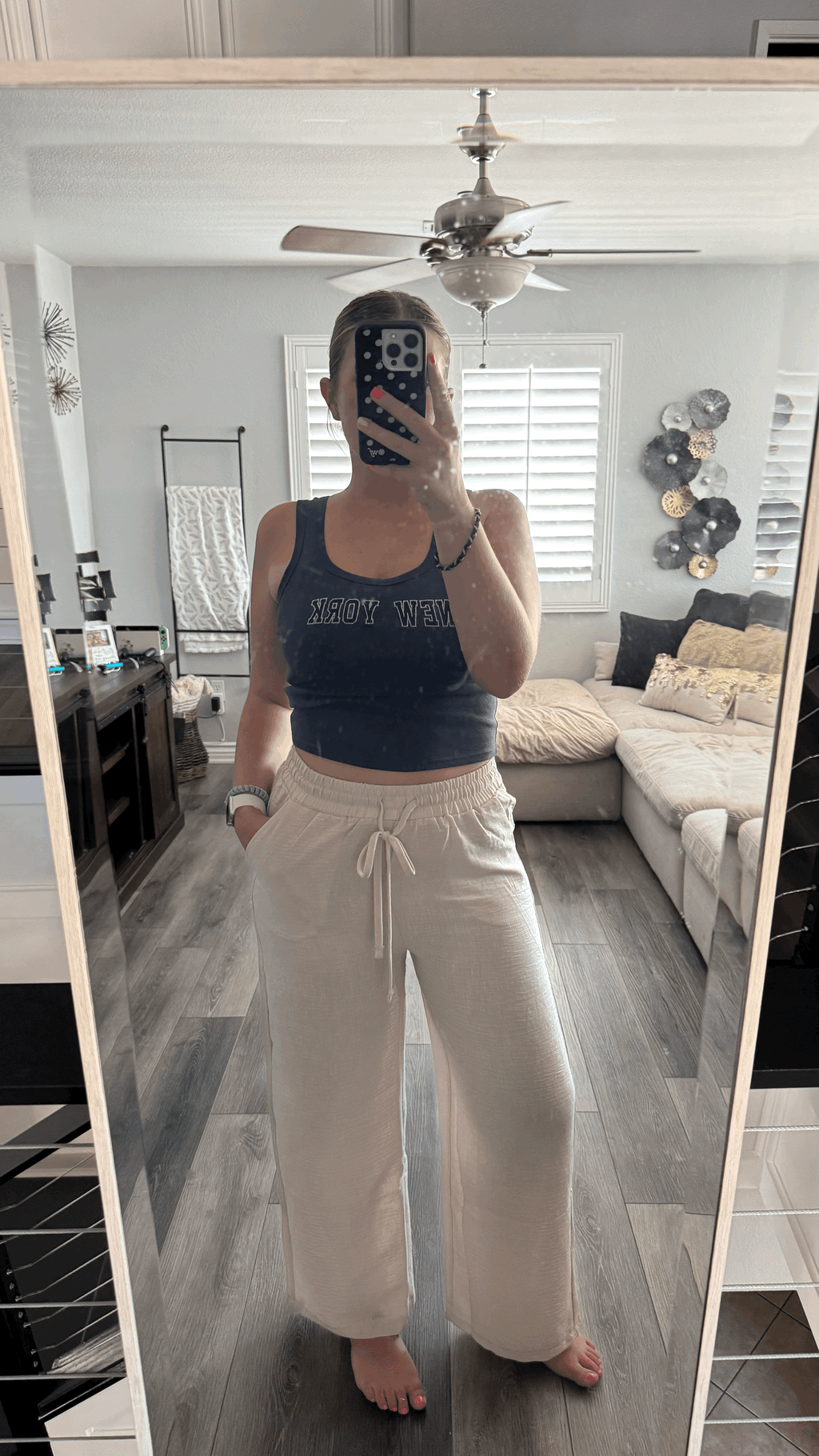 New York Navy Blue Tank Top