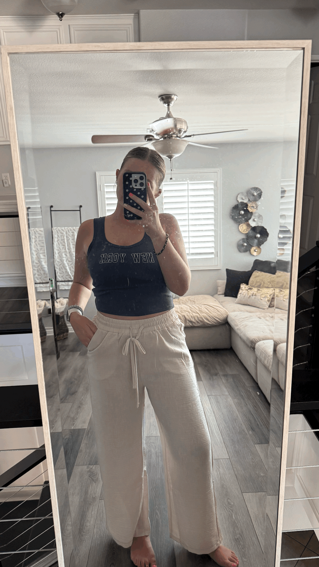 New York Navy Blue Tank Top