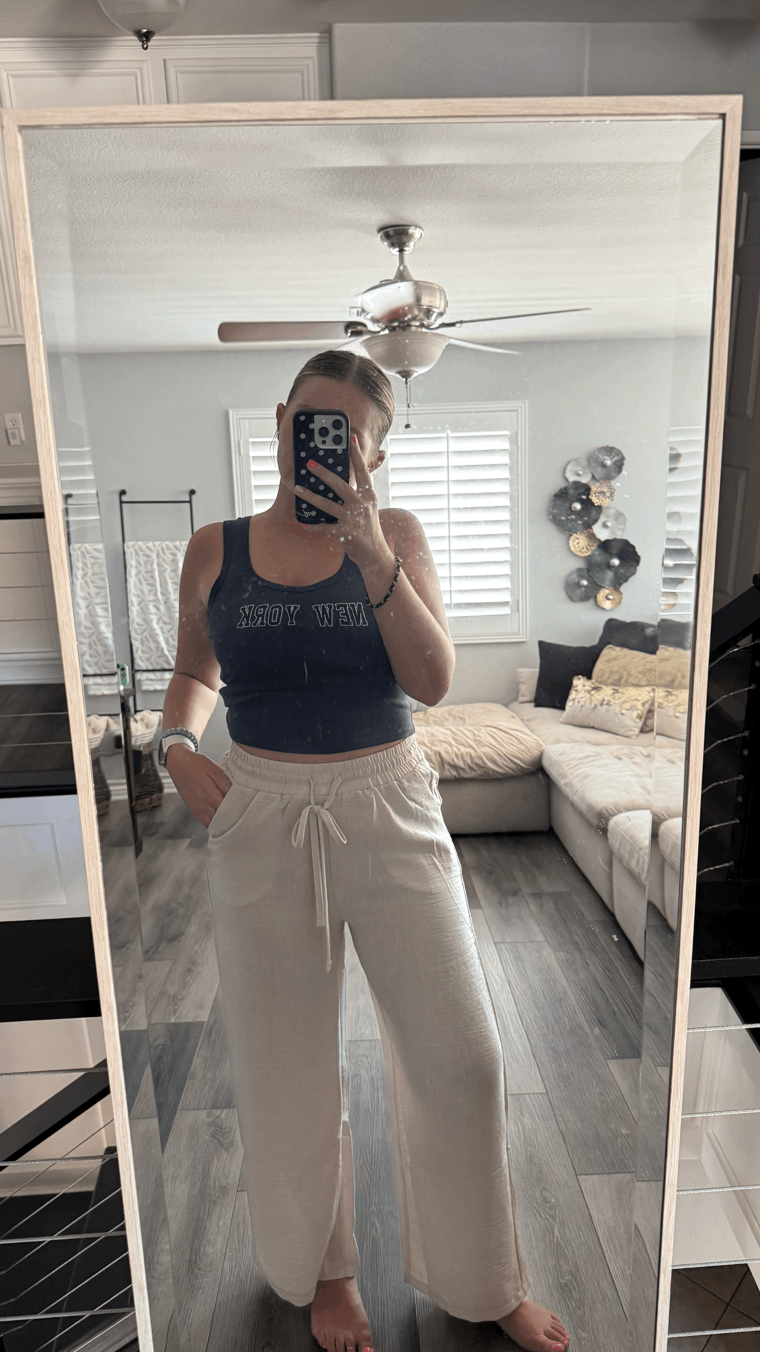 New York Navy Blue Tank Top